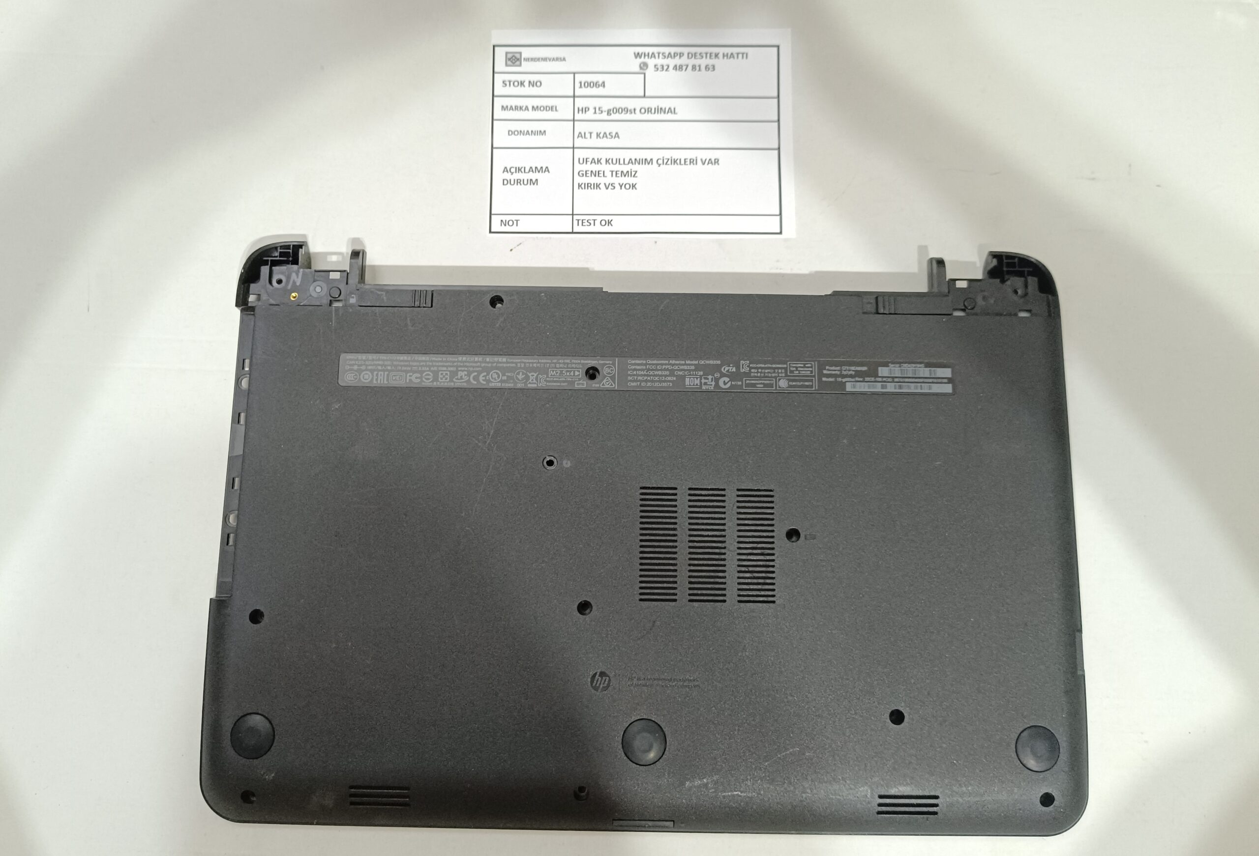 HP 15-g009st ORJİNAL ALT KASA - Görsel 4