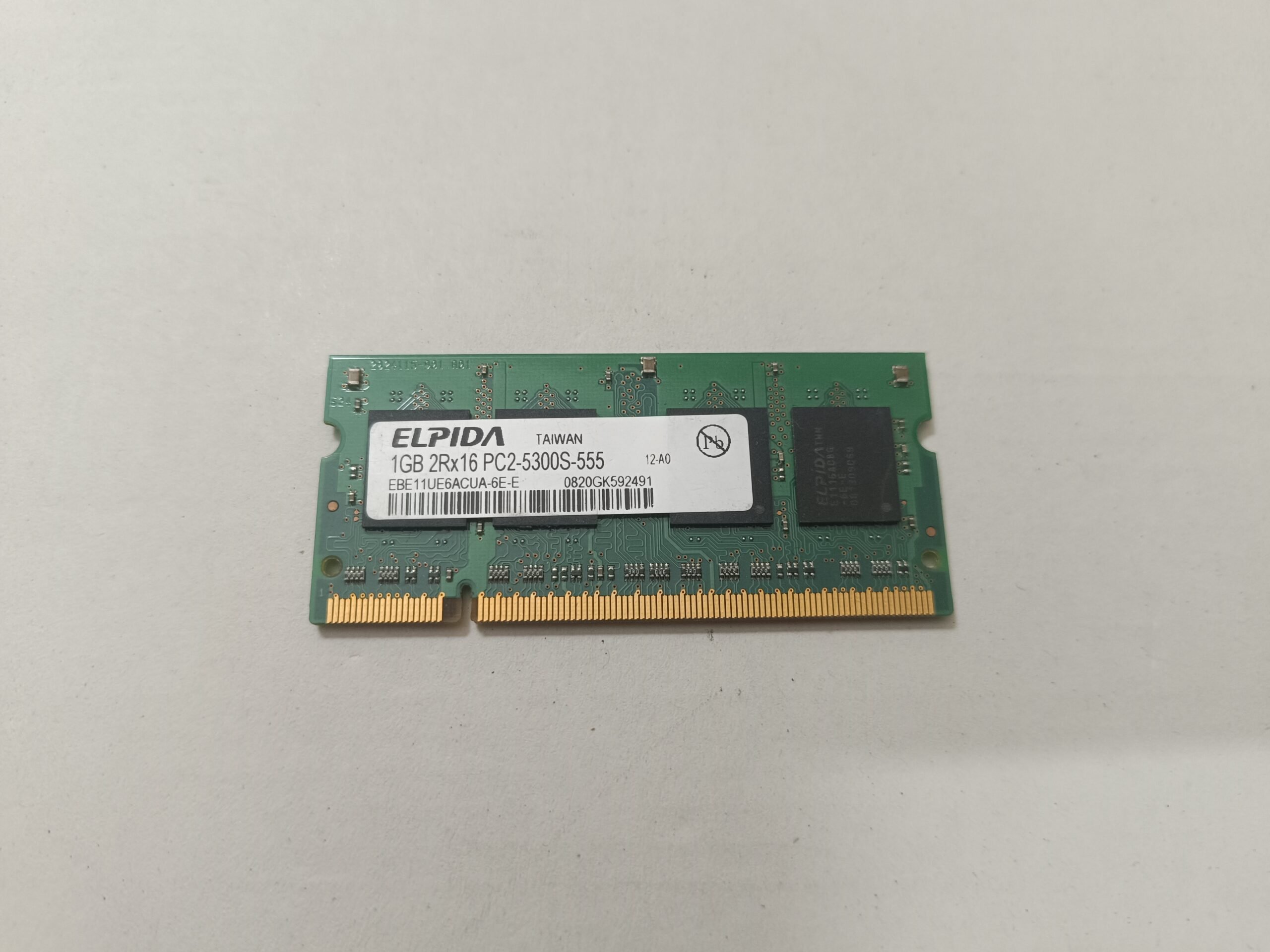ELPIDA 1GB DDR2 PC5300 (667MHZ) LAPTOP RAM ( EBE11UE6ACUA-6E-E SODIMM )