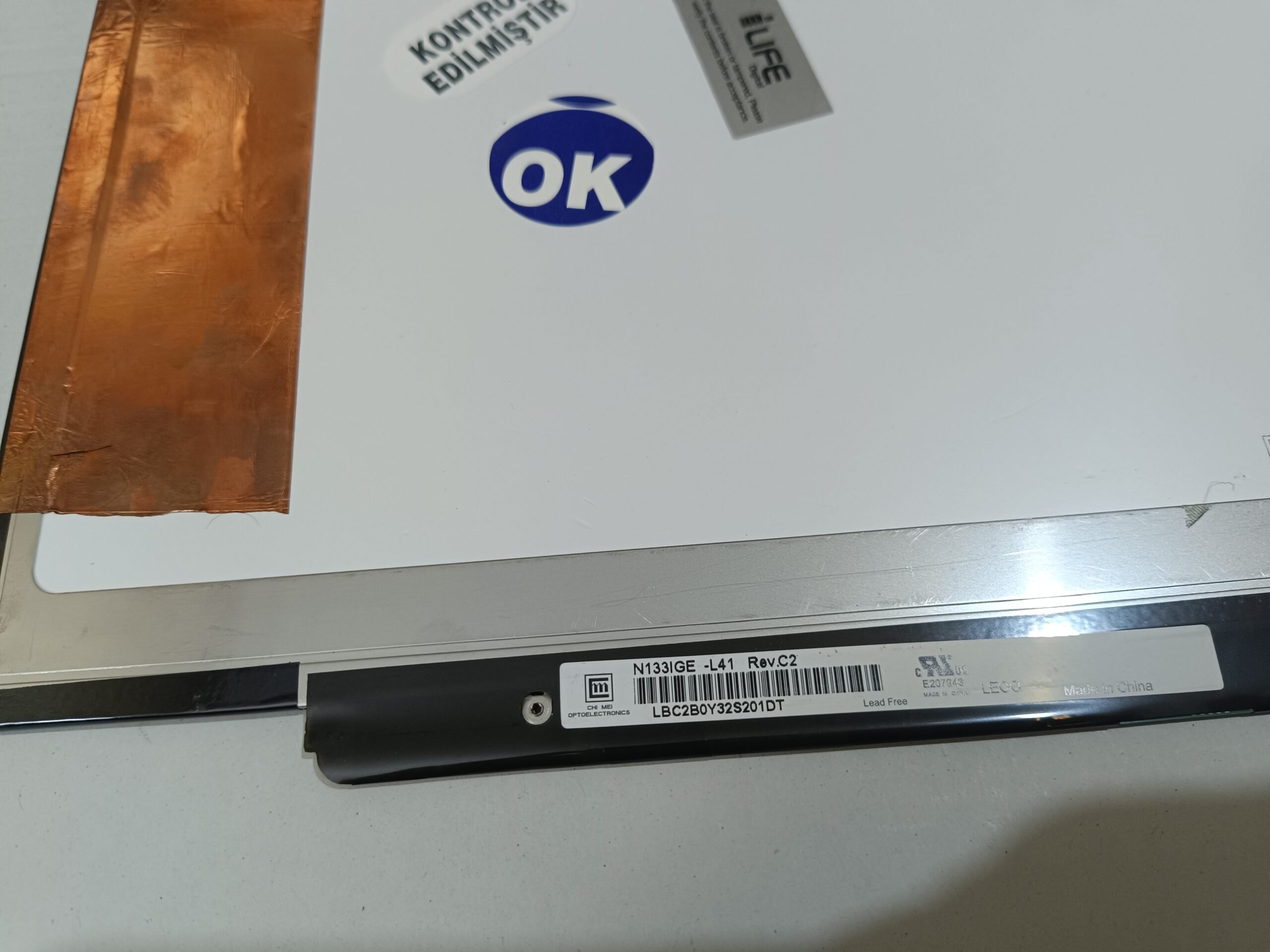 CMO N133IGE -L41 Rev.C2 13.3 İNÇ 30 PIN SLIM APPLE LED PANEL - Görsel 5