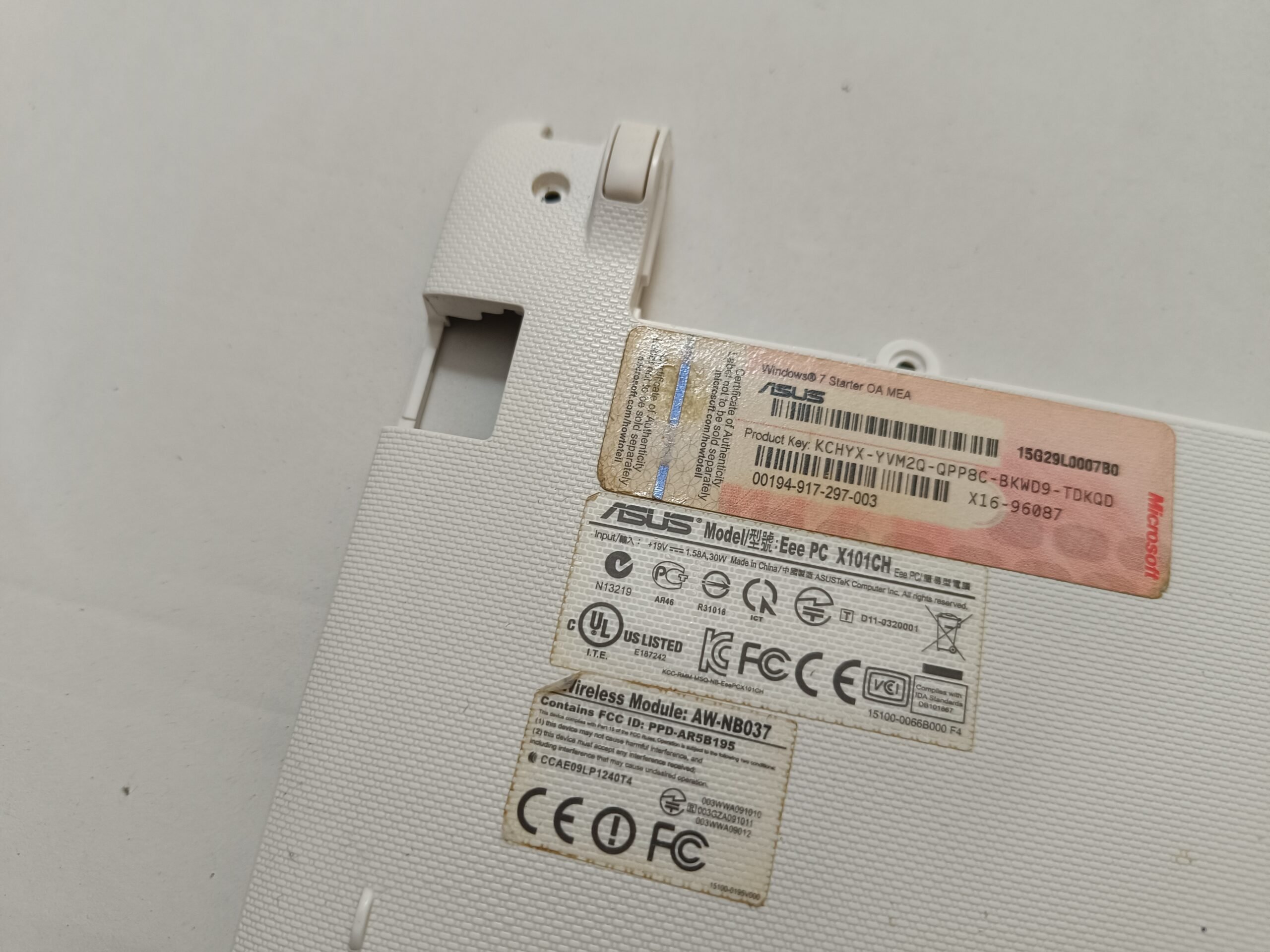 ASUS EEEPC X101CH ORJİNAL ALT KASA BOTTOM CASE BEYAZ - Görsel 7