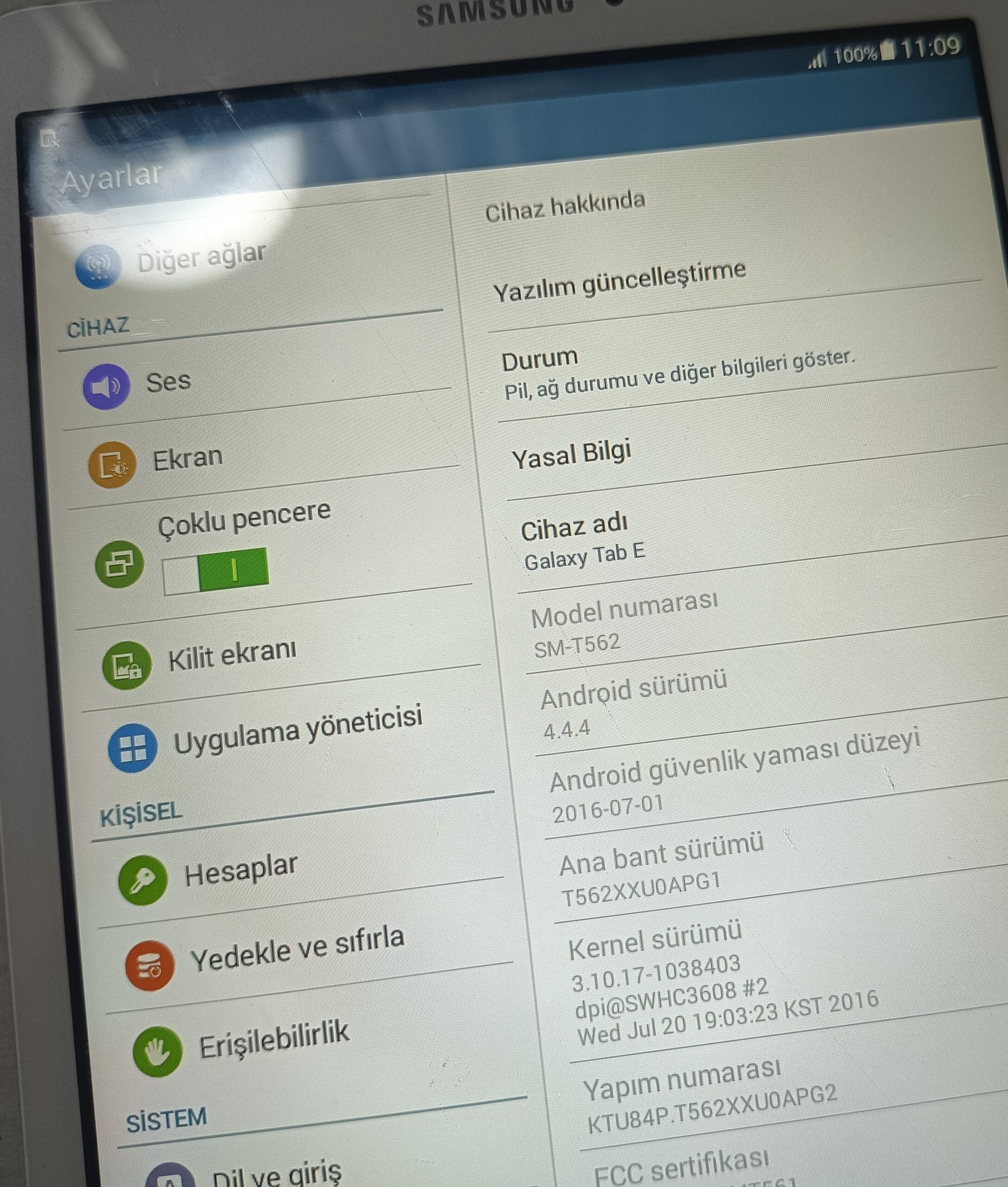 SAMSUNG GALAXY TAB E SM-T562 TABLET ANAKART HATASIZ SORUNSUZ - Görsel 10