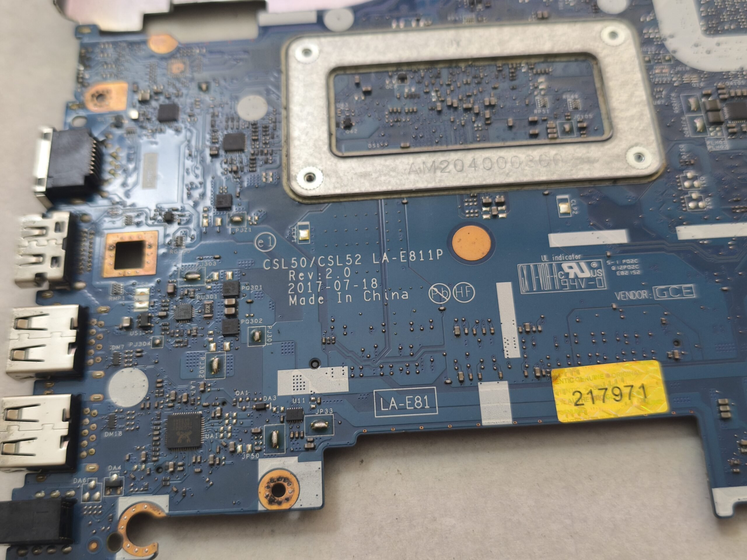 HP 15-ra013nt LAPTOP ANAKART CELERON N3060 HATASIZ SORUNSUZ ( LA-E811P REV:2.0 ) - Görsel 3