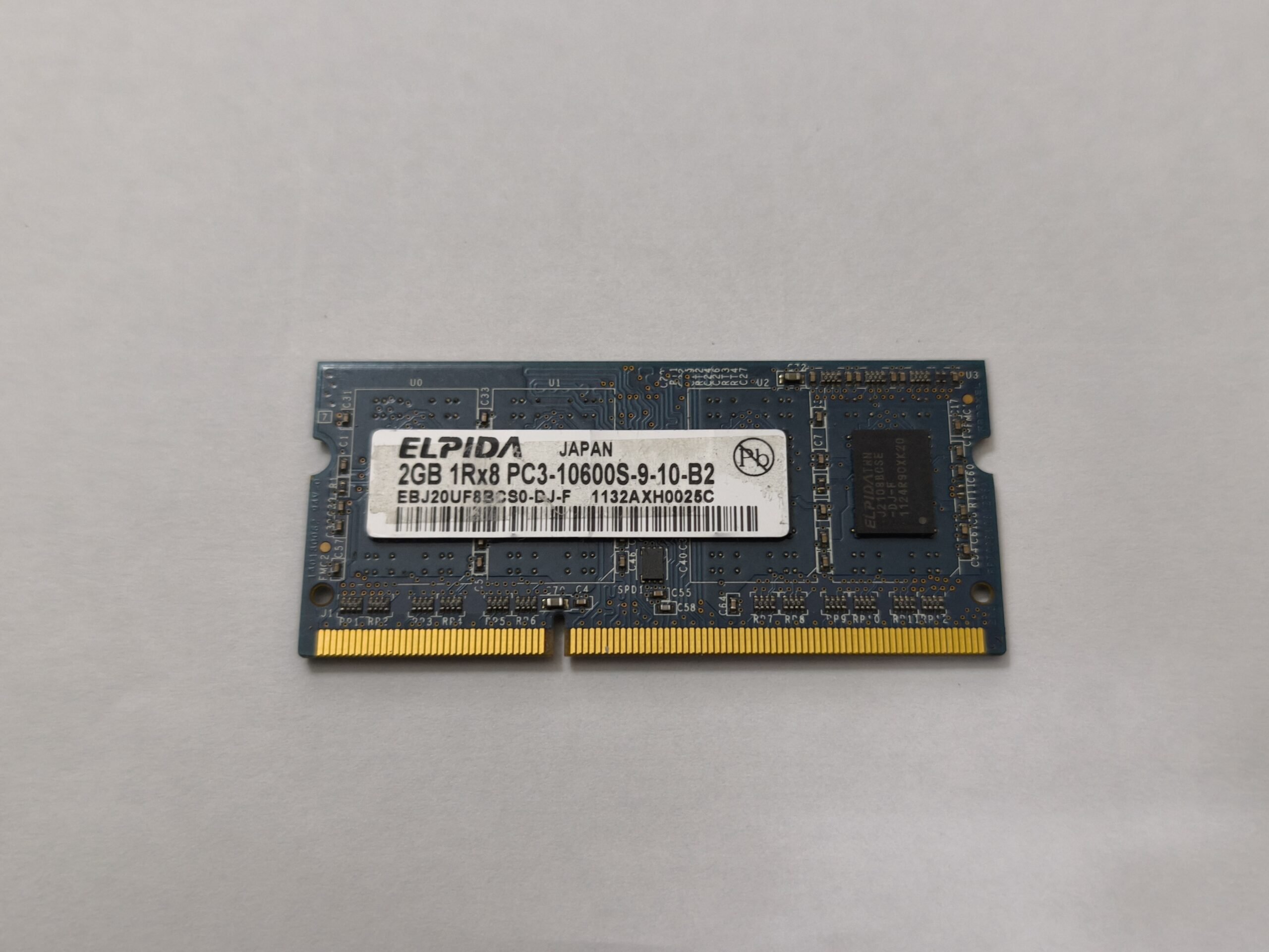 ELPIDA 2GB PC3 10600S DDR3 1333 MHz CL9 RAM BELLEK EBJ20UF8BCS0-DJ-F