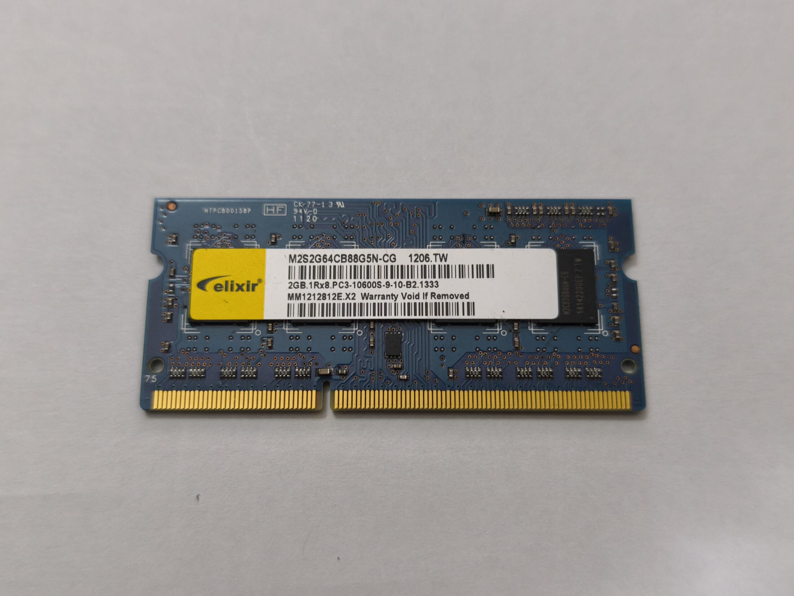 ELIXIR 2GB DDR3 10600S 1333MHZ M2S2G64CB88G5N-CG LAPTOP RAM BELEK