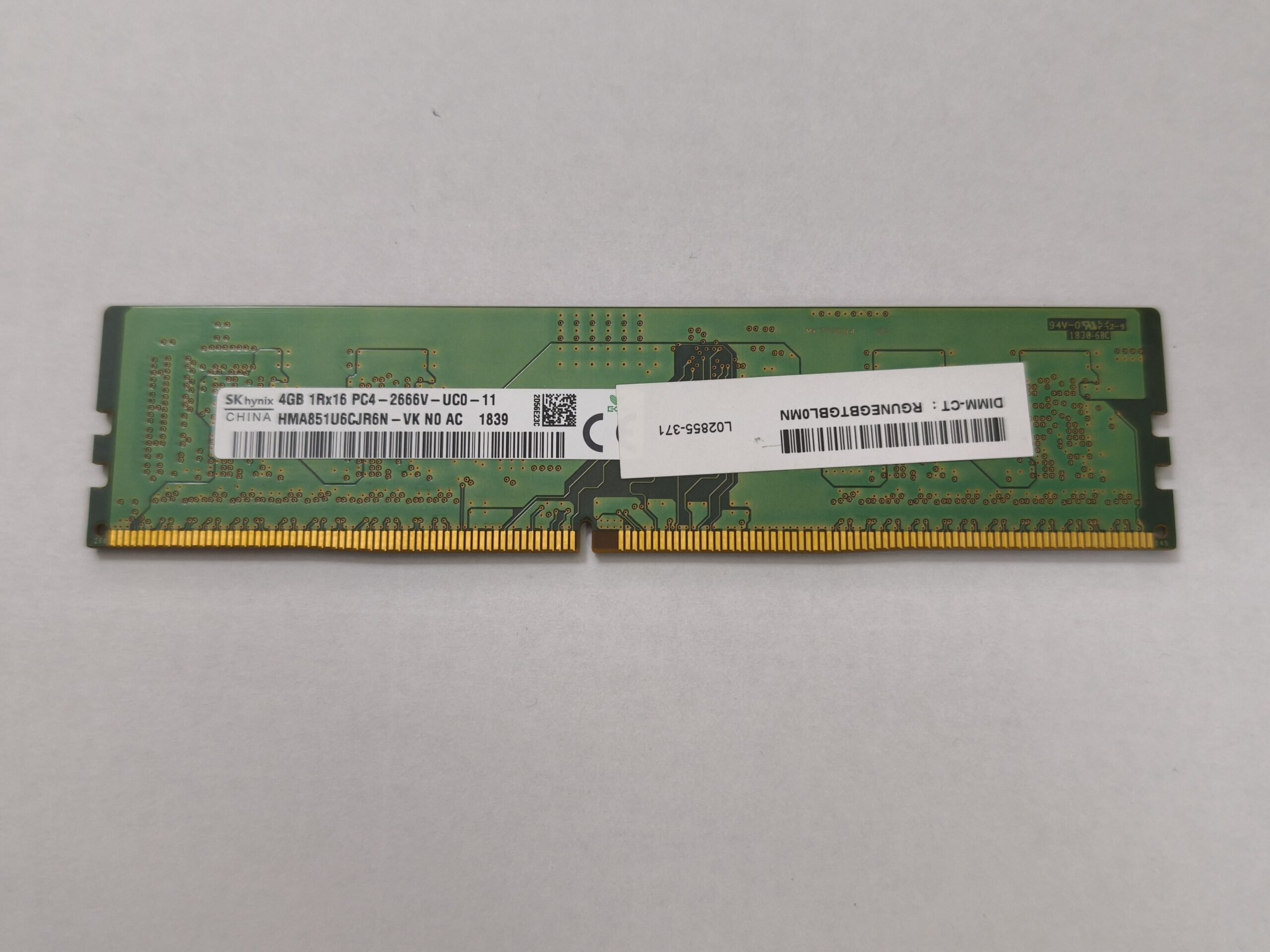 SKHYNIX 4GB DDR4 2666V CL19 MASAÜSTÜ PC RAM HMA851U6CJR6N-VK
