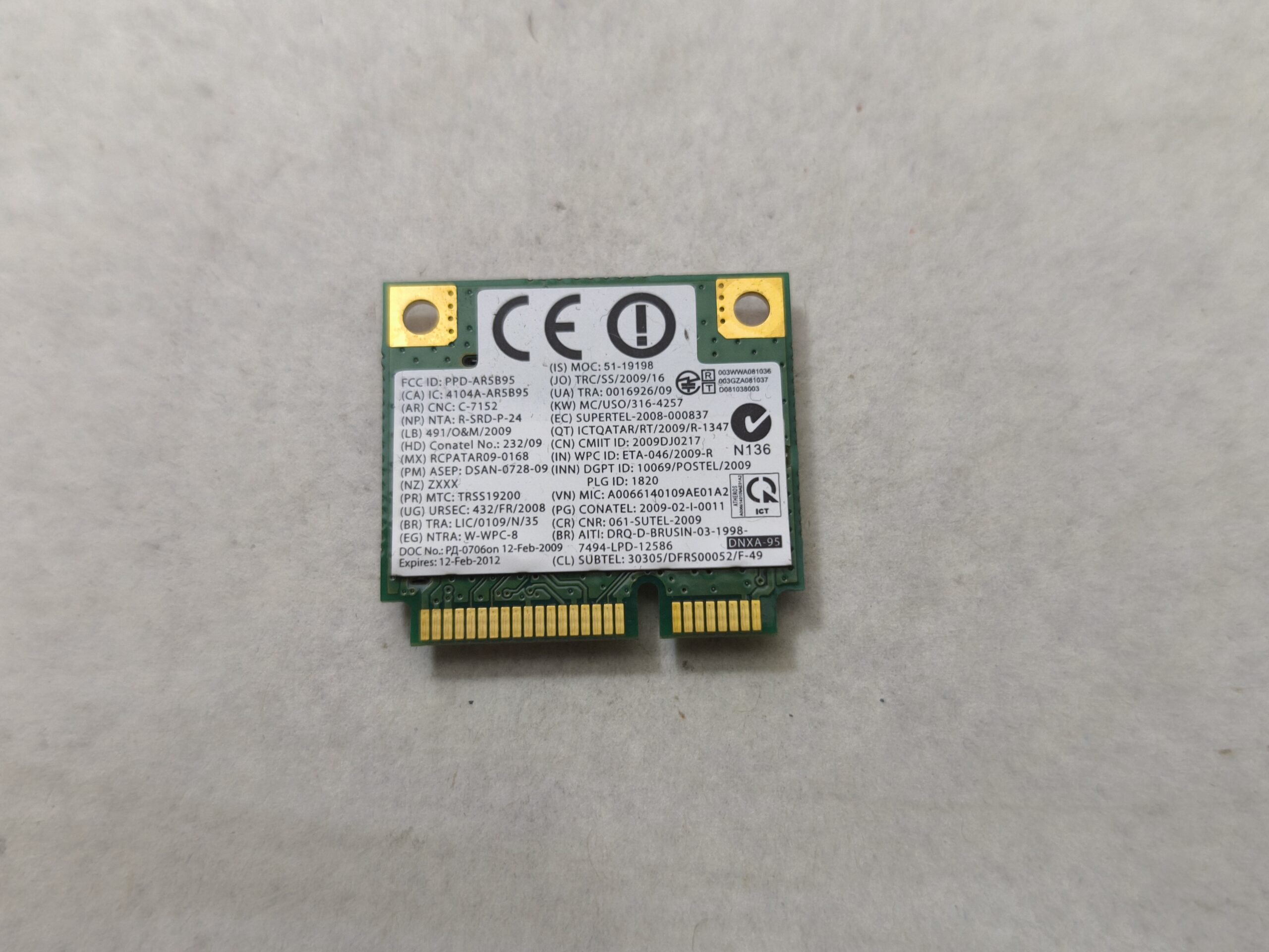 ATHEROS AR5B95 TEK ANTEN GİRİŞLİ DELL N5030 ORJİNAL WIFI KARTI - Görsel 3