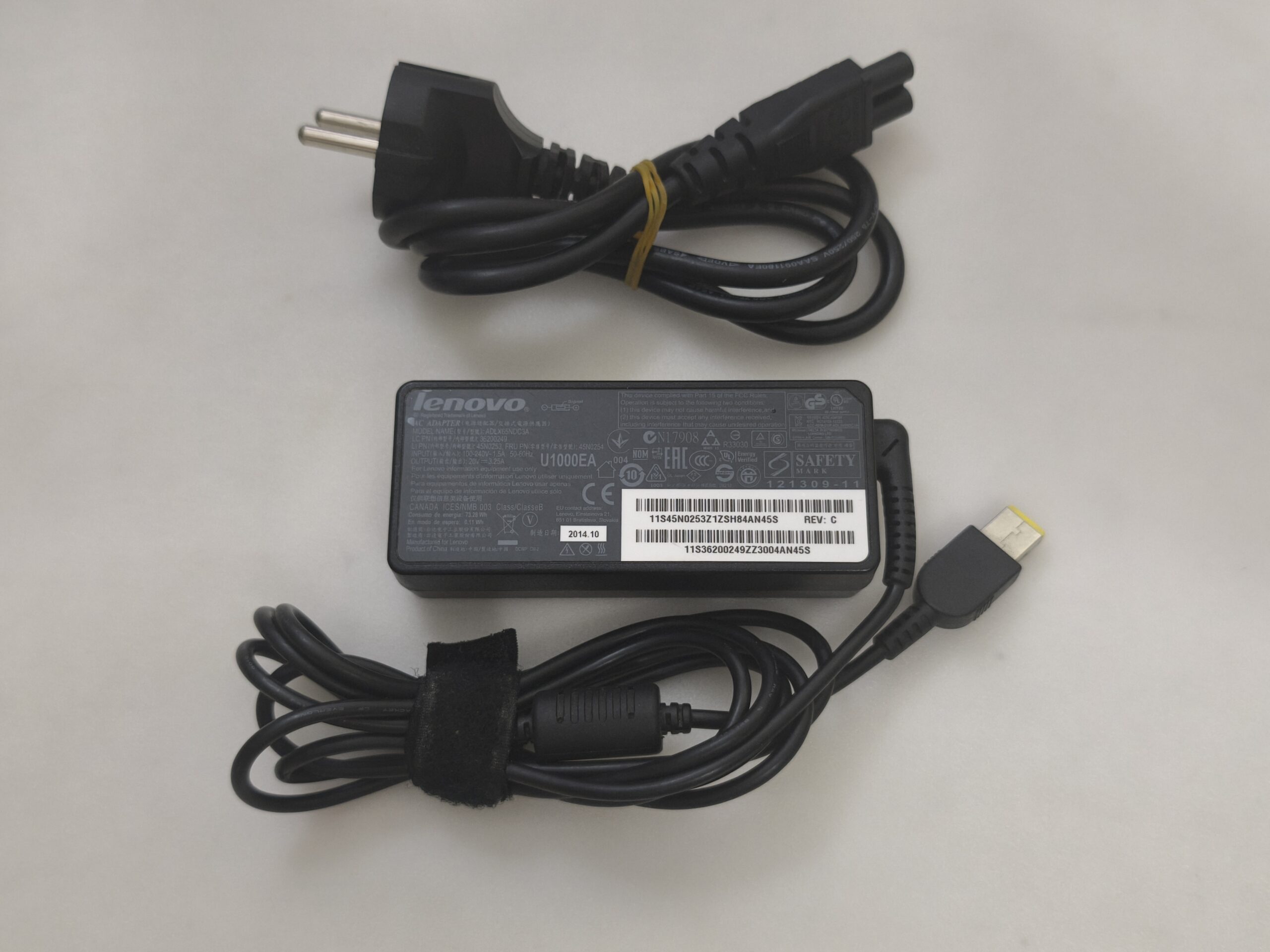 LENOVO 65W 20V 3.25A USB TİP SARI UÇ LAPTOP ADAPTÖR ADLX65NCC3A